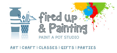 fired up and painting logo